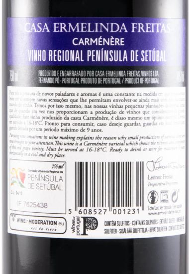 2016 Ermelinda Freitas Carmenere Reserva tinto