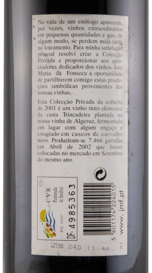 2001 Domingos Soares Franco Colecção Privada Trincadeira tinto