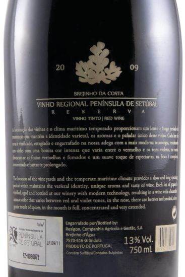 2009 Brejinho da Costa Reserva red