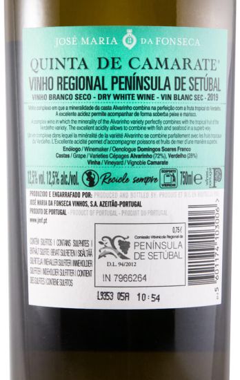 2019 José Maria da Fonseca Quinta de Camarate Seco white