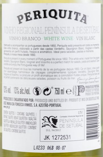 2019 José Maria da Fonseca Periquita white