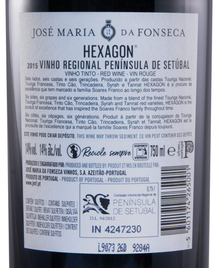 2015 José Maria da Fonseca Hexagon red
