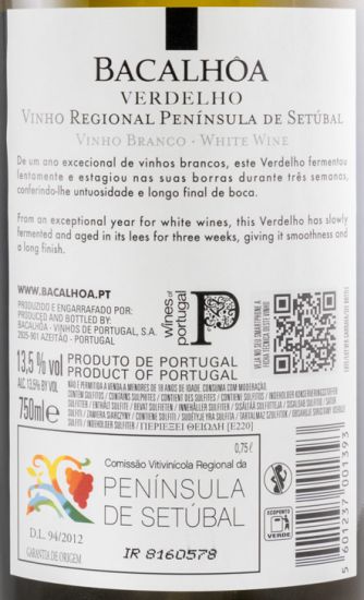 2019 Bacalhôa Verdelho branco