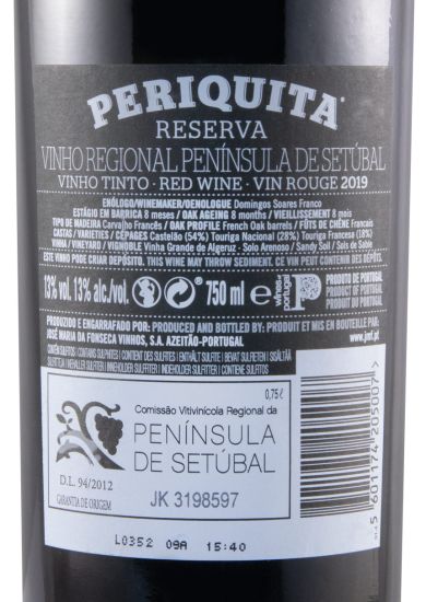 2019 José Maria da Fonseca Periquita Reserva red