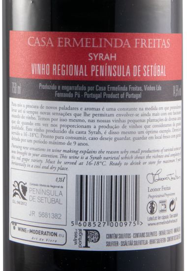 2019 Casa Ermelinda Freitas Syrah Reserva tinto