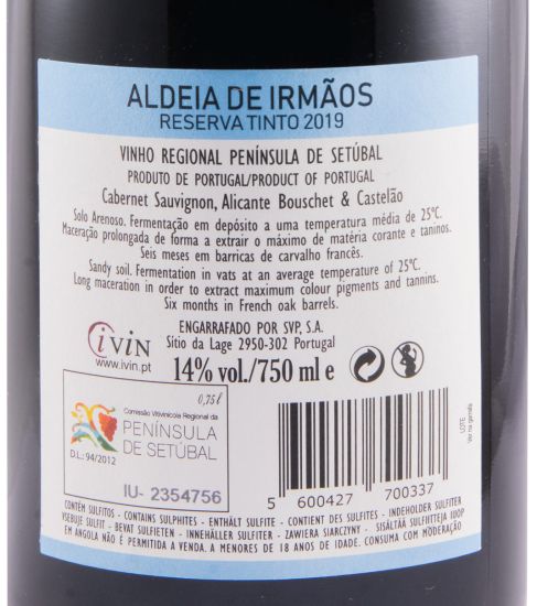 2019 Aldeia de Irmãos Reserva tinto