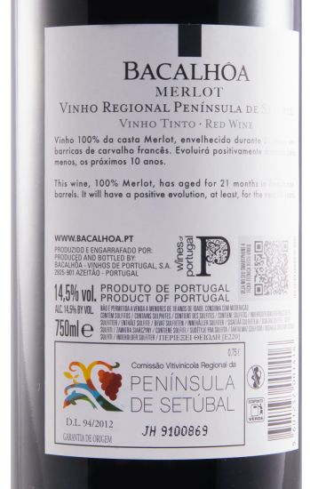 2018 Bacalhôa Merlot red