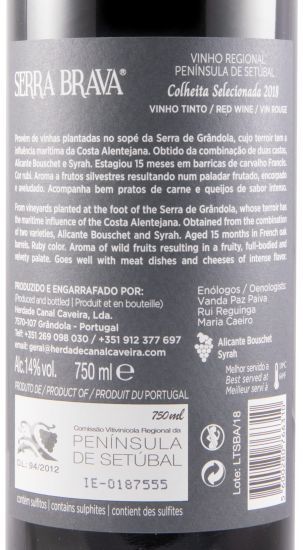 2018 Serra Brava Colheita Selecionada Alicante Bouschet & Syrah tinto