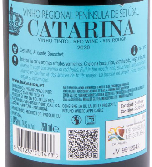 2020 Bacalhôa Catarina red