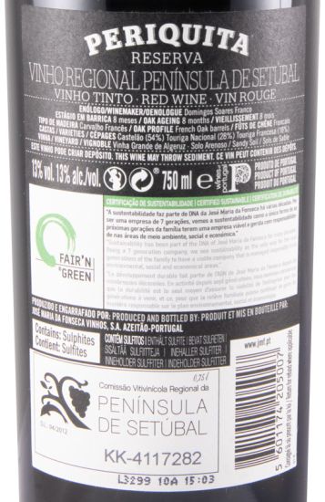 2021 José Maria da Fonseca Periquita Reserva red