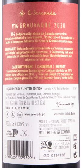 2020 A Serenada Y14 Grauvaque Edição Limitada tinto