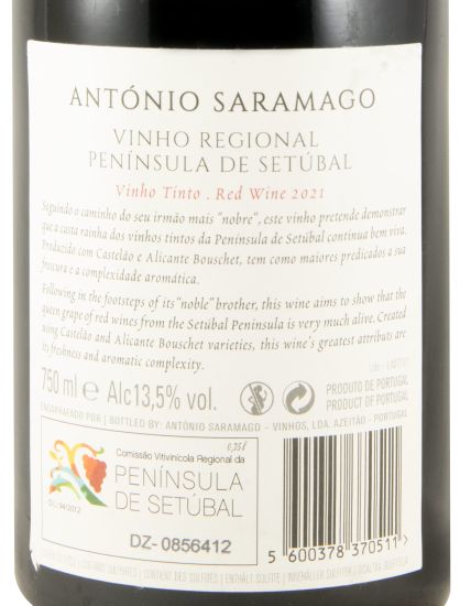 2021 António Saramago tinto (damaged label)