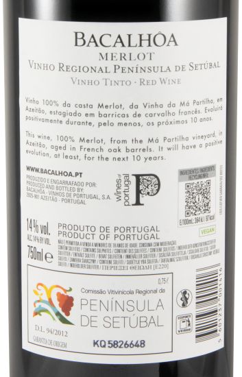 2021 Bacalhôa Merlot tinto