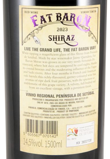 2023 Casa Ermelinda Freitas Fat Baron Shiraz tinto 1,5L