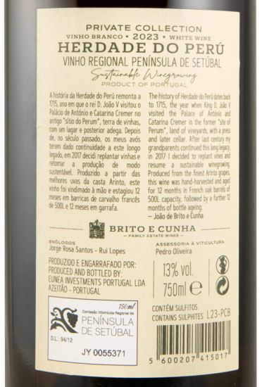 2023 Herdade do Perú Private Collection branco