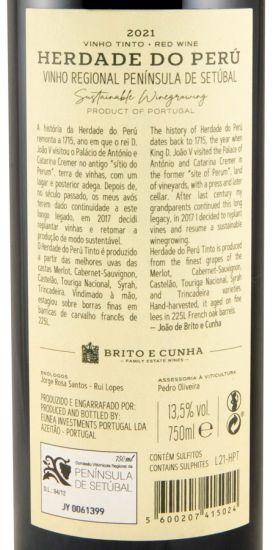 2021 Herdade do Perú red