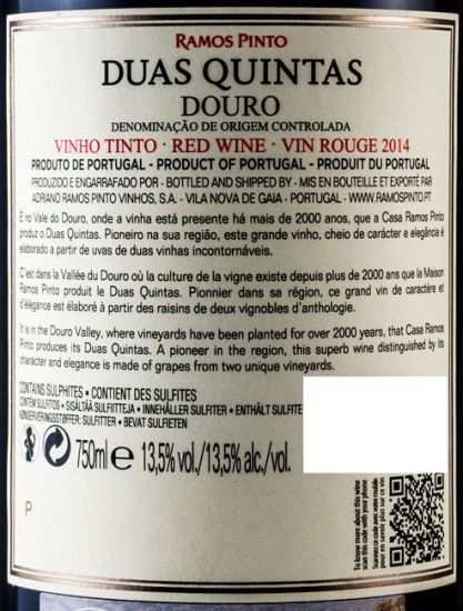 2014 Duas Quintas tinto
