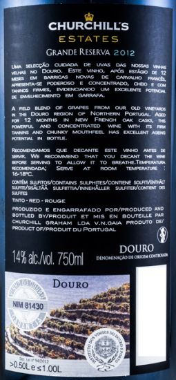 2012 Churchill's Grande Reserva tinto