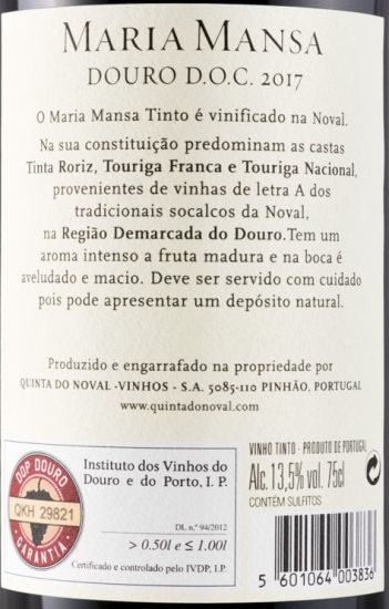 2017 Quinta do Noval Maria Mansa red