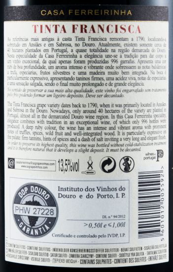 2014 Casa Ferreirinha Tinta Francisca tinto
