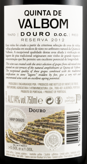 2012 Quinta de Valbom Reserva tinto