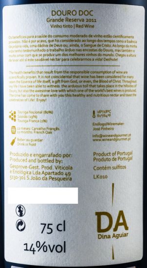 2011 Dina Aguiar Grande Reserva tinto