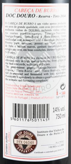 2014 Cabeça de Burro Reserva red