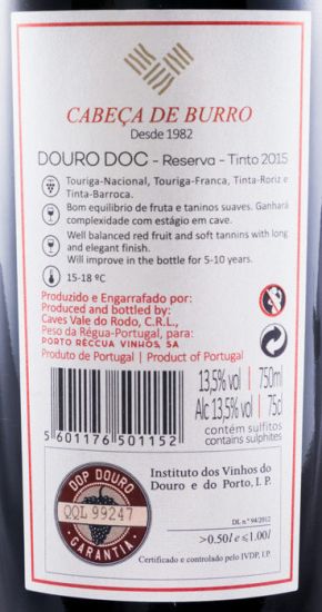 2015 Cabeça de Burro Reserva tinto