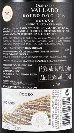2015 Vallado Sousão tinto