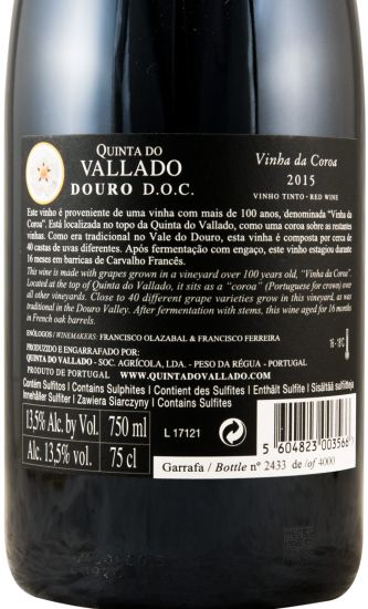 2015 Vallado Vinha da Coroa tinto