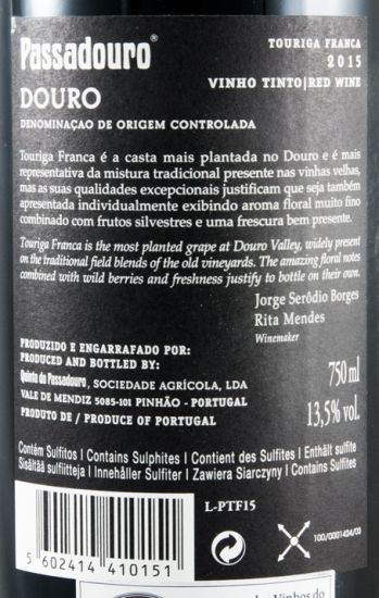 2015 Quinta do Passadouro Touriga Franca red