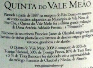 2008 Quinta do Vale Meão tinto