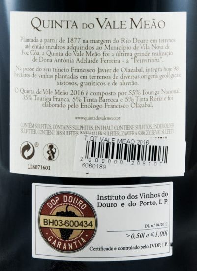 2016 Quinta do Vale Meão tinto