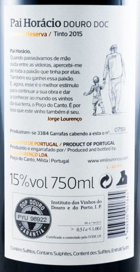 2015 Pai Horácio Grande Reserva red