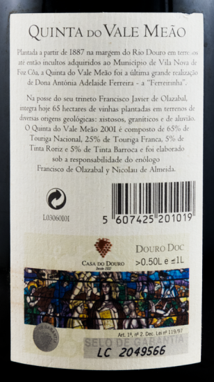 2001 Quinta do Vale Meão red