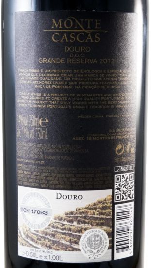 2012 Monte Cascas Grande Reserva Douro red