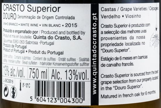 2015 Crasto Superior white