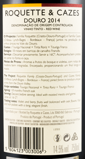 2014 Roquette & Cazes red