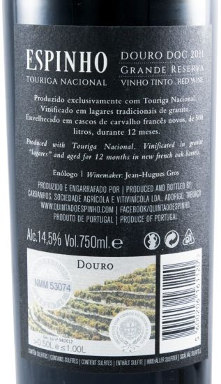 2011 Quinta do Espinho Touriga Nacional Grande Reserva tinto