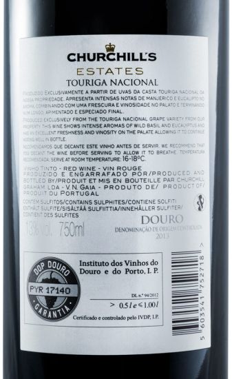 2013 Churchill's Touriga Nacional red