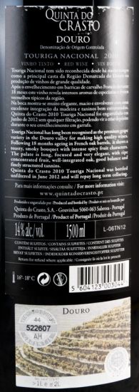 2010 Quinta do Crasto Touriga Nacional tinto 1,5L