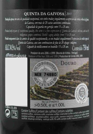2011 Quinta da Gaivosa tinto