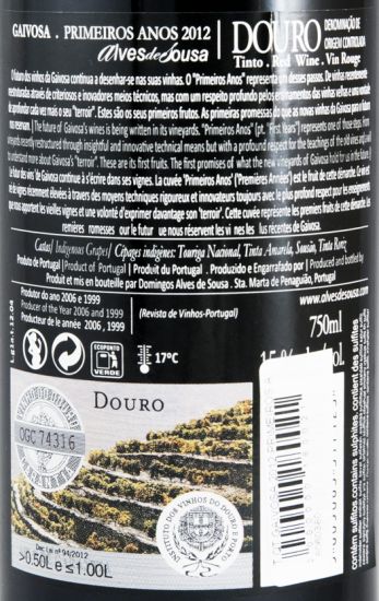 2012 Gaivosa Primeiros Anos red