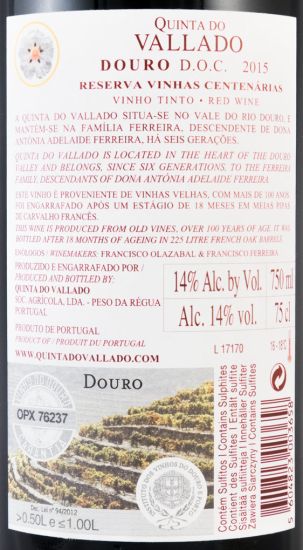 2015 Vallado Reserva red