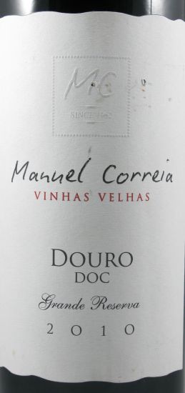 2010 Manuel Correia Vinhas Velhas Grande Reserva red