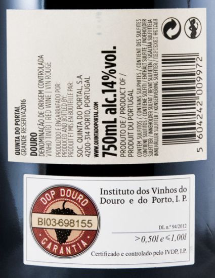 2016 Quinta do Portal Grande Reserva tinto