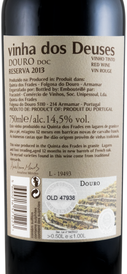 2013 Vinha dos Deuses Reserva red