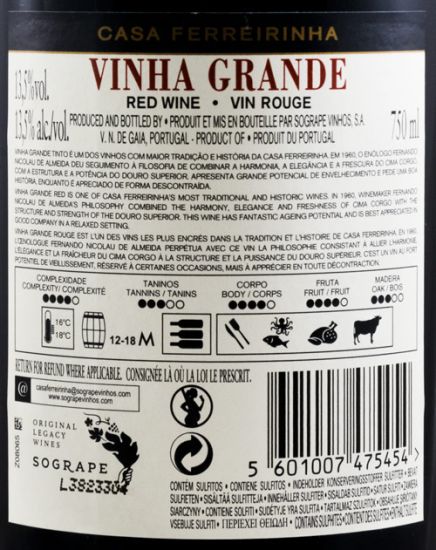 2016 Casa Ferreirinha Vinha Grande red