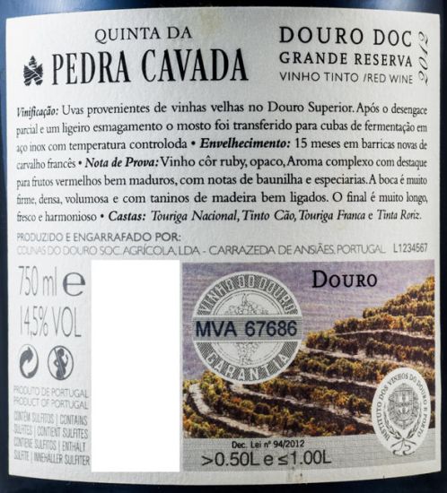2012 Quinta da Pedra Cavada Grande Reserva tinto