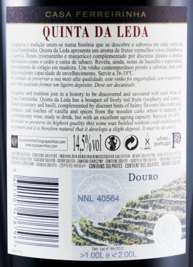2011 Casa Ferreirinha Quinta da Leda tinto 1,5L